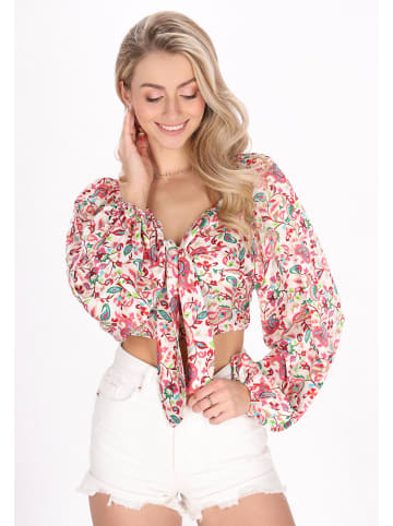 IZIA Women Blouse in red multicolor