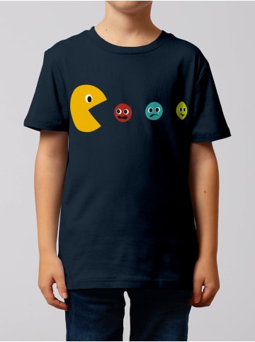 wat? Apparel T-Shirt Pacmännchen in Dunkelblau