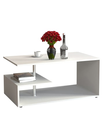 VCM  Holz Sofatisch Couchtisch Wohnzimmertisch Maliso M in Weiß