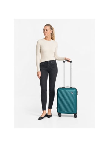 Check.In Paradise 2.0 4 Rollen Kabinentrolley S 55 cm mit Dehnfalte smaragd green