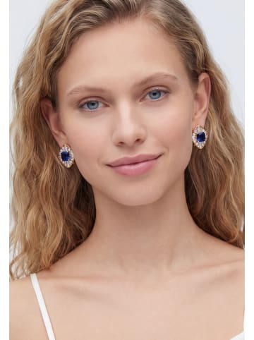 gaya Women Earrings in Rose Gold Navy