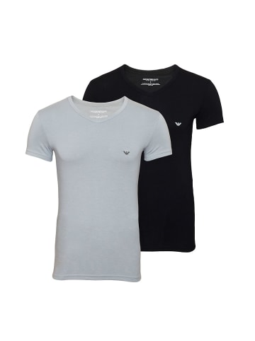 Emporio Armani Shirt 'Doppelpack' in black grey