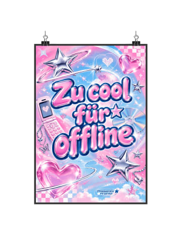Plakat Stern verspielt Design mit Spruch in Weiß