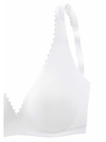 PETITE FLEUR Bralette-BH in weiß+schwarz