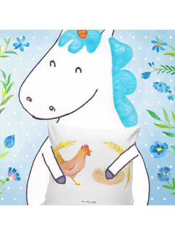 Mr. & Mrs. Panda kissen bedruckt Huhn Stolz ohne Spruch in Weiß