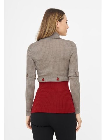 TOOCHE Pullover & Strickjacke "Dual Mokka Elegance" in rot