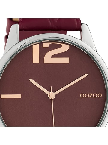 Oozoo Analog-Armbanduhr Oozoo Timepieces weinrot groß (ca. 40mm)