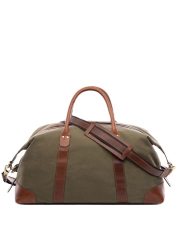 SID & VAIN Reisetasche Canvas & Leder Weekender Unisex DAVIS in blau