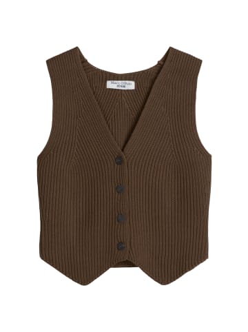 Marc O'Polo DENIM Strickweste regular in Hazelnut Brown
