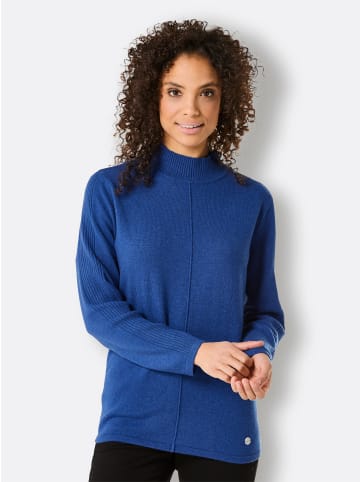 creation L Stehkragenpullover in royalblau