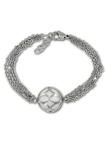 Amello Armband Edelstahl, glanz ca. 18,0cm Kugel mit Achat