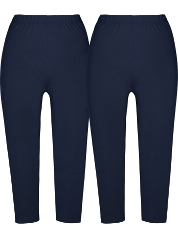 REDBEST Single-Jersey Capri-Leggings im 2er-Pack in marine/marine