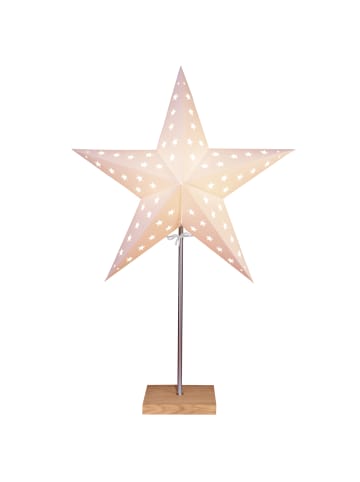 STAR Trading Papierstern Weihnachtsstern stehend 5-zackig 65cm E14 mit Kabel weiß