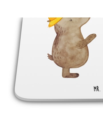 Mr. & Mrs. Panda Tischuntersetzer Bären mit Hut ohne Spruch in Weiß