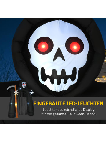 HOMCOM Aufblasbare Halloween-Dekoration-230L x 65B x 285H cm-Schwarz