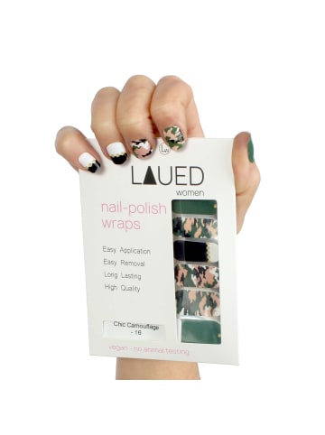 VARGU LAUED vegane Nagelfolien textile fusion in Chic Camou