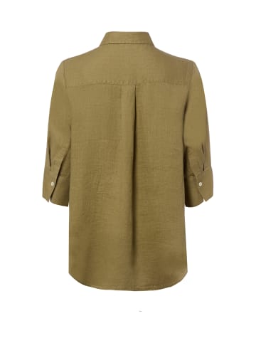 Marie Lund Leinenbluse Rihab in oliv - 0057