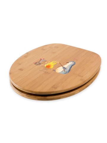 Mr. & Mrs. Panda Klobrille Pinguin Lagerfeuer ohne Spruch in Braun