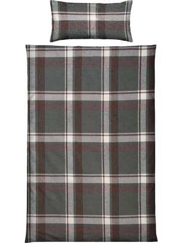 Erwin Müller buntgewebt, Edel-Flanell Bettwäsche in grün