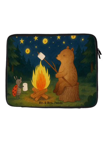 Mr. & Mrs. Panda Laptop Tasche Bär & Marienkäfer Lagerfeuer Desi... in Weiß