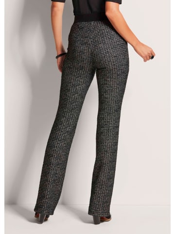 MADELEINE Baumwollhose mit elastischem Bund in schwarz / wollweiß