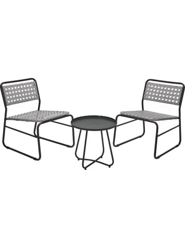 Ambiance Gartenmöbelset aus Metall, RATTAN in Grau, (B) 64 x (H) 74 x (L) 55,5 cm