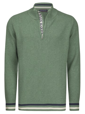 Felix Hardy Halber Reißverschluss Baumwollpullover in Grün