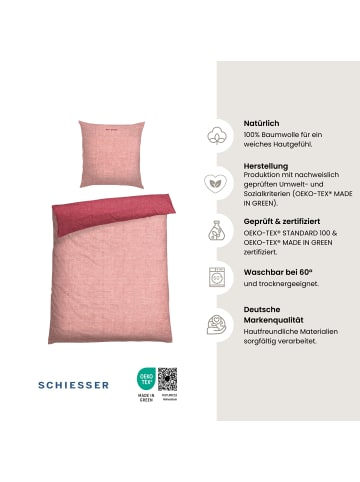Schiesser Renforcé Bettwäscheset Doubleface in Rosa