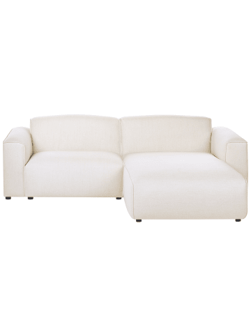 Beliani Ecksofa FAABORG in Weiß/Schwarz - (W) 250 x (H) 73 x (L) 162 cm