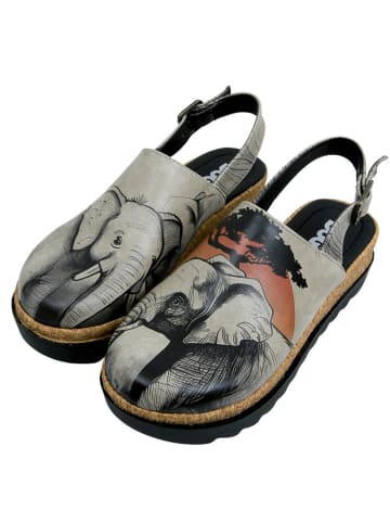 Dogo Akita Sandalen - Sunset Animals 40 in Grau