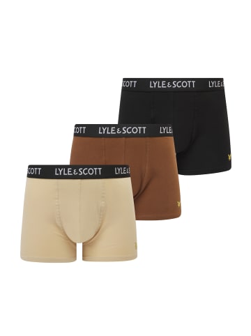 Lyle & Scott Trunks 3-Er Set in Braun/Schwarz/Dunkelbeige
