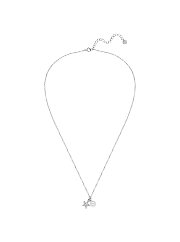 Glanzstücke München Kette aus Sterling Silber mit Zirkonia und Süßwasser-Zuchtperle in silber