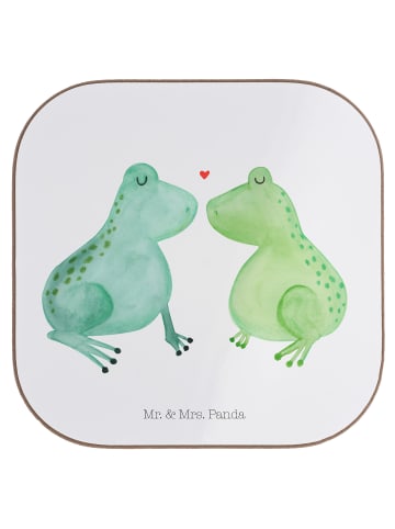 Mr. & Mrs. Panda Untersetzer Frosch Liebe ohne Spruch in Weiß