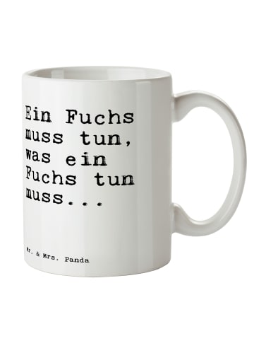 Mr. & Mrs. Panda Tasse Ein Fuchs muss tun,... mit Spruch in Weiß