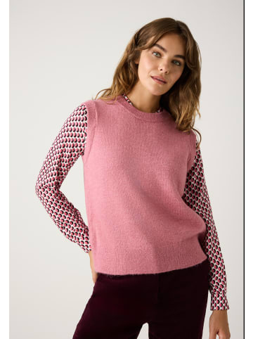 More & More softer Rundhals-Strickpullunder in berry rose