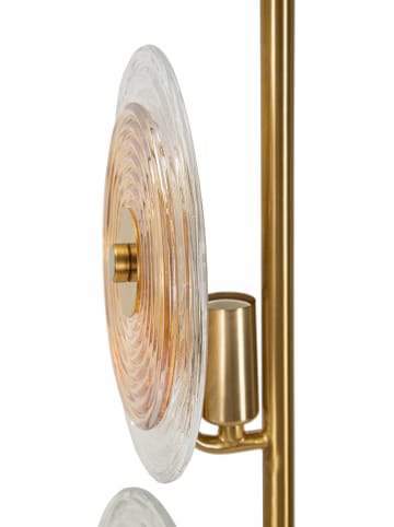 Mauro Ferretti Vergoldete Tischleuchte aus Metall und Glas, Ø 25 x 63 cm