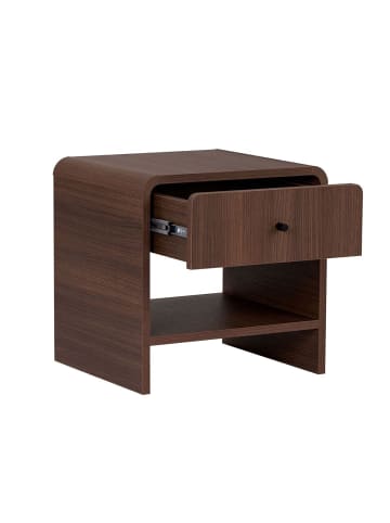 CALICOSY Nachttisch CELENA in Nussbaum - (W) 45 x (H) 45 x (L) 40 cm