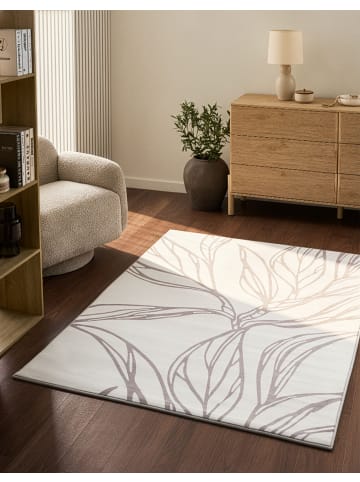 Beliani Kurzflor ERZURUM in Beige - (W) 140 x (L) 200 cm