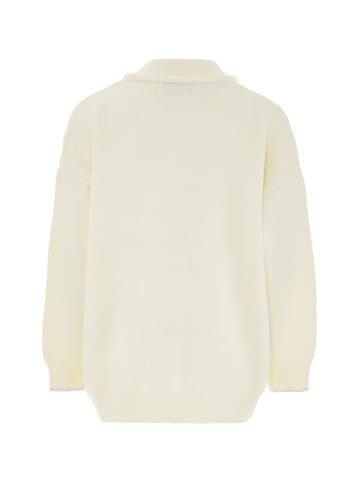 immy Damen Strickjacke in Wollweiss Pink