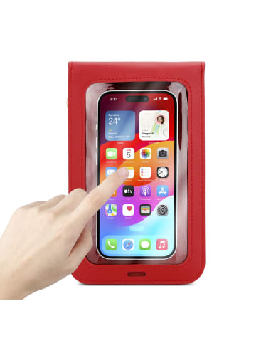 cadorabo Handytasche für Samsung Galaxy TREND LITE Hülle Umhängetasche in Rot