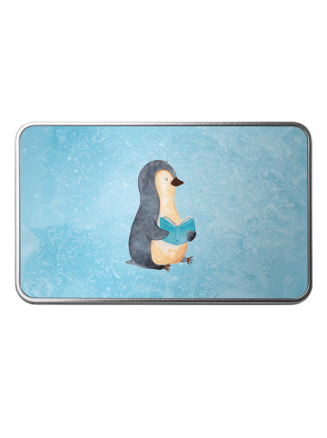 Mr. & Mrs. Panda Aufbewahrungsbox Pinguin Buch ohne Spruch in Eisblau