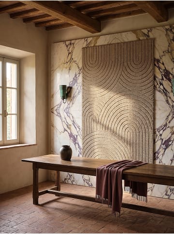 KADIMA DESIGN Teppich flachgewebt Geometrisch flachgewebt pflegeleicht Wohnzimmer in Natur
