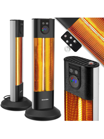 tectake Terrassenheizstrahler, 29 x 29 x 76,5 cm, LED-Anzeige und Kippschutz