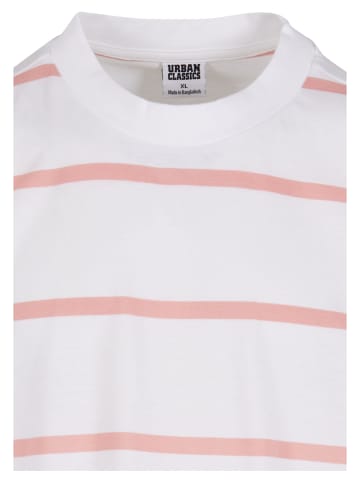 Urban Classics Urban Classics T-Shirts in white/lemonadepink