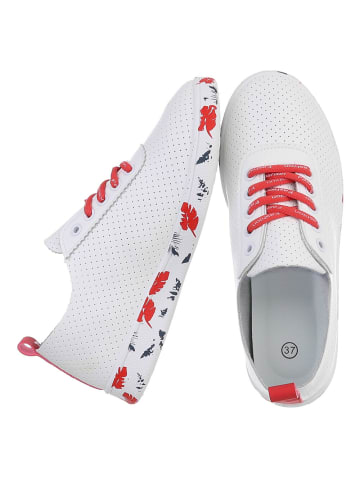 Ital-Design Freizeitschuh in Weiß und Rot