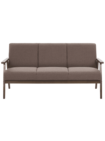 Beliani 3-Sitzer Sofa ASNES in Braun - (W) 158 x (H) 80 x (L) 80 cm