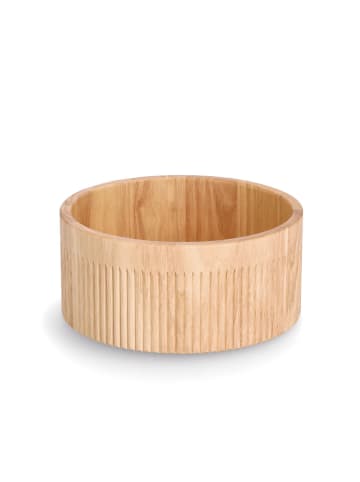 Zeller Zylindrische Schale gestreift, Bambus in Mehrfarben, (B) 27 x (H) 12 x (L) 27 cm