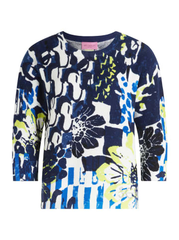 Betty Barclay Strickpullover mit Print in Dunkelblau/Weiß
