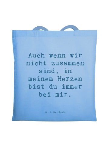 Mr. & Mrs. Panda Tasche Spruch Trennung von den Eltern mit Spruch in Sky Blue