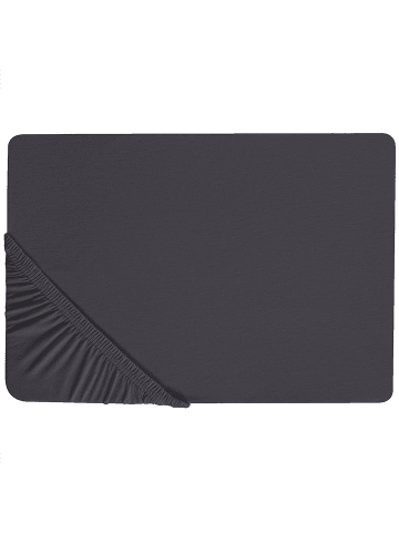 Beliani Bettlaken HOFUF in Schwarz - (W) 90 x (H) 25 x (L) 200 cm